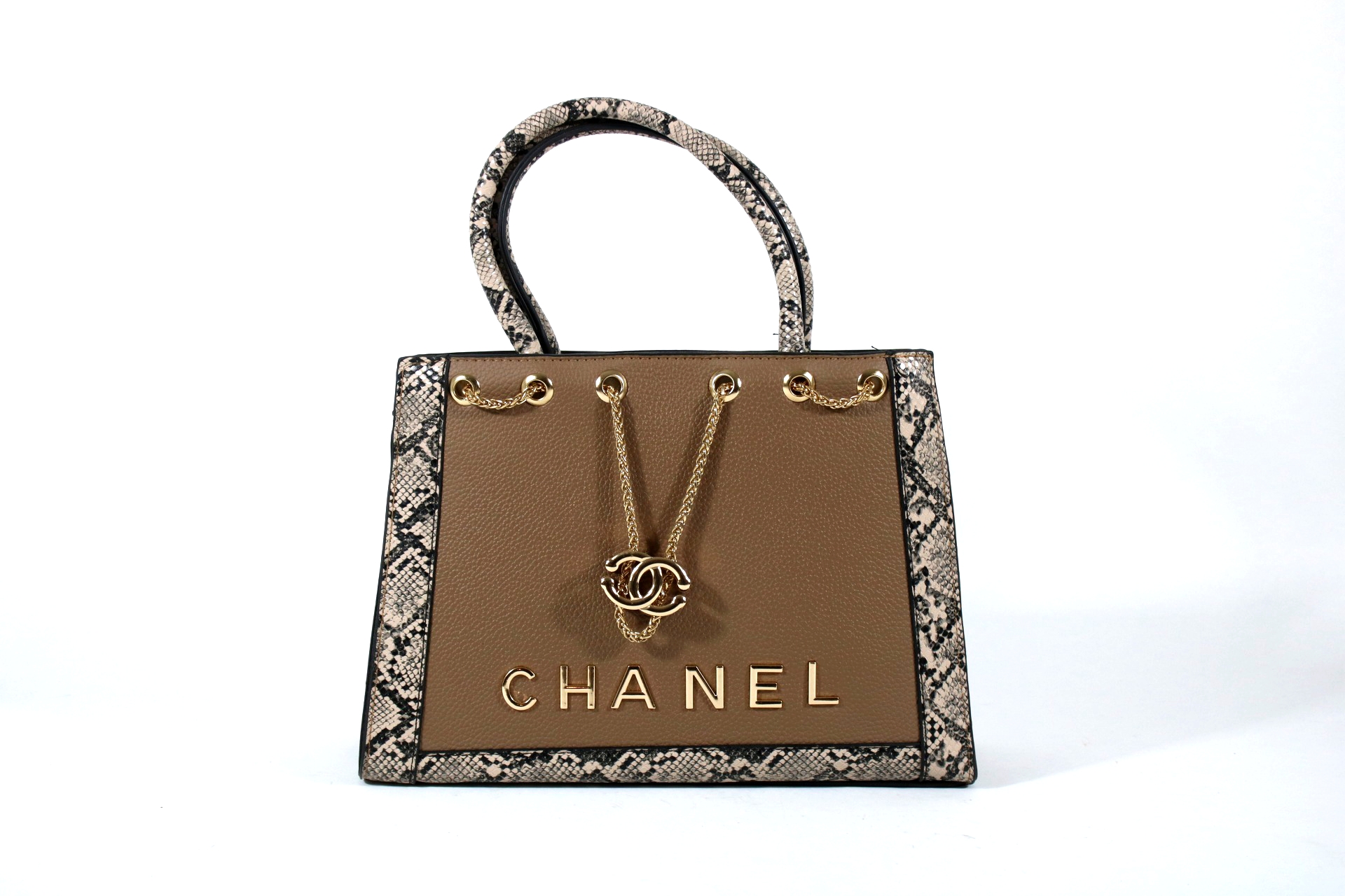 Chanel Brown Ladies Hand Bag (3 Pcs )