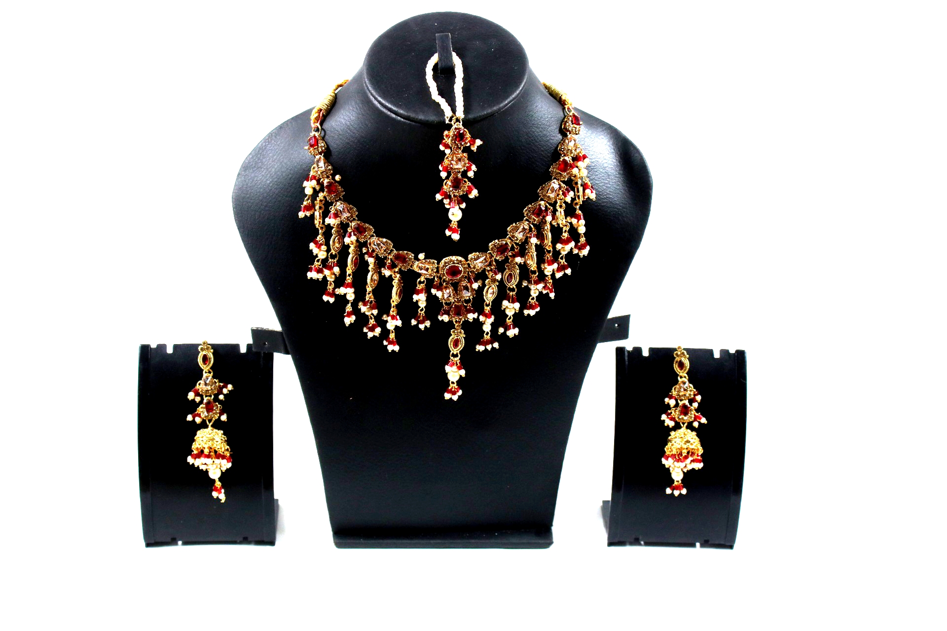Red Golden White Puls Jewellery Set.
