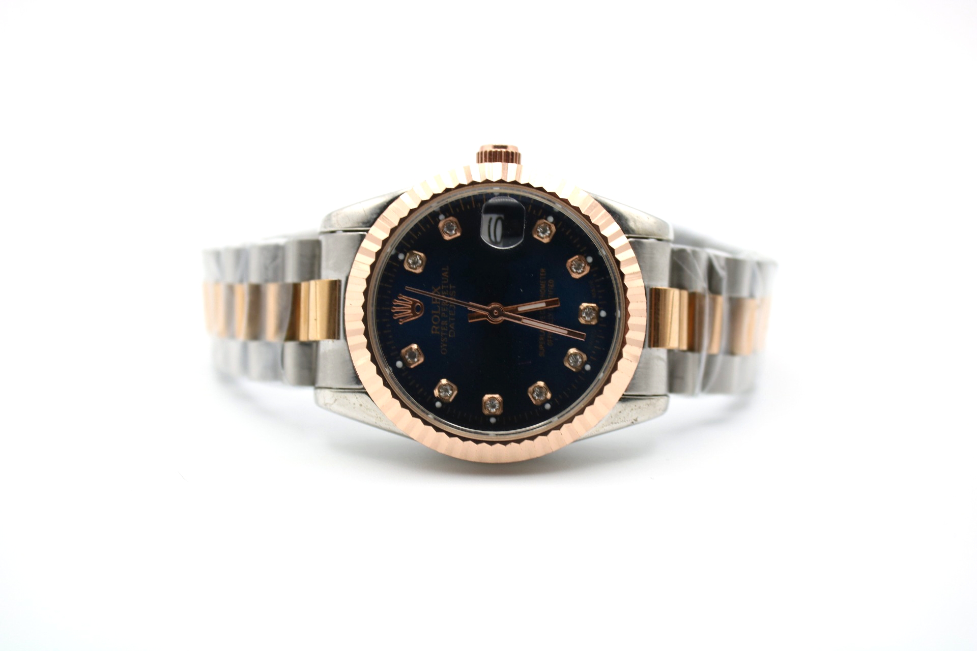 Rolex CopperSilver Gents Wrist Watch.