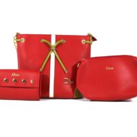Red Ladies Hand Bag 3pcs