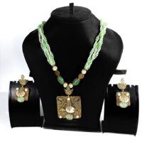 Sea Green Chokar Mala Jewellery Set.