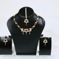 Golden And Multi Stone Jewellery